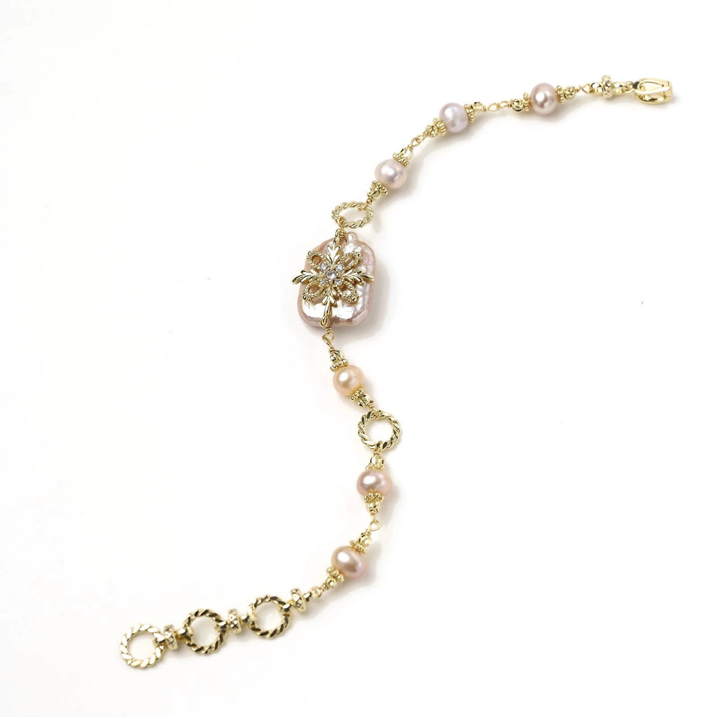 Baroque Pearl Bloom Bracelet | Dopamine Alley