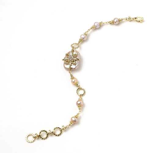 Baroque Pearl Bloom Bracelet | Dopamine Alley