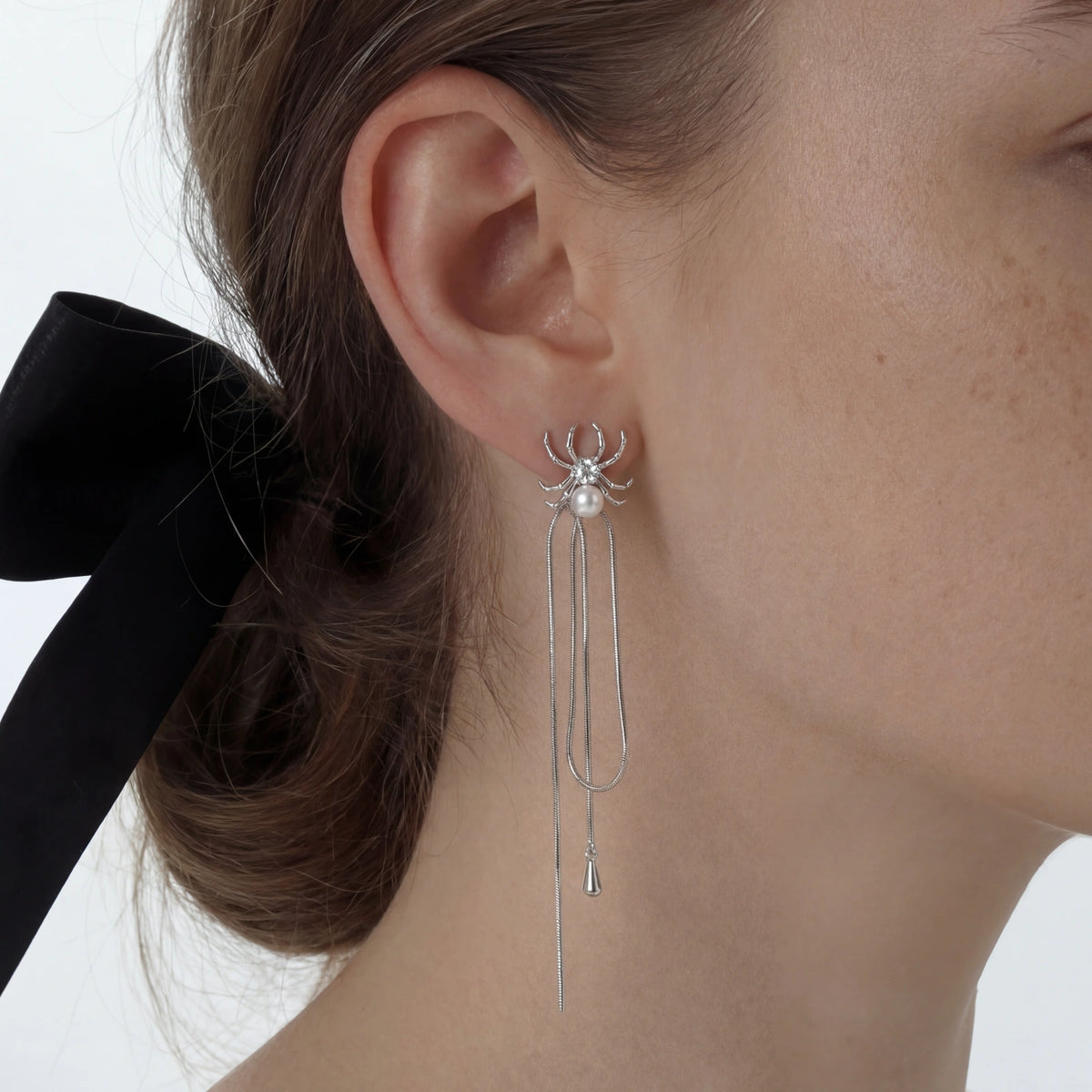 Pearl Spider Drop Earrings | Dopamine Alley