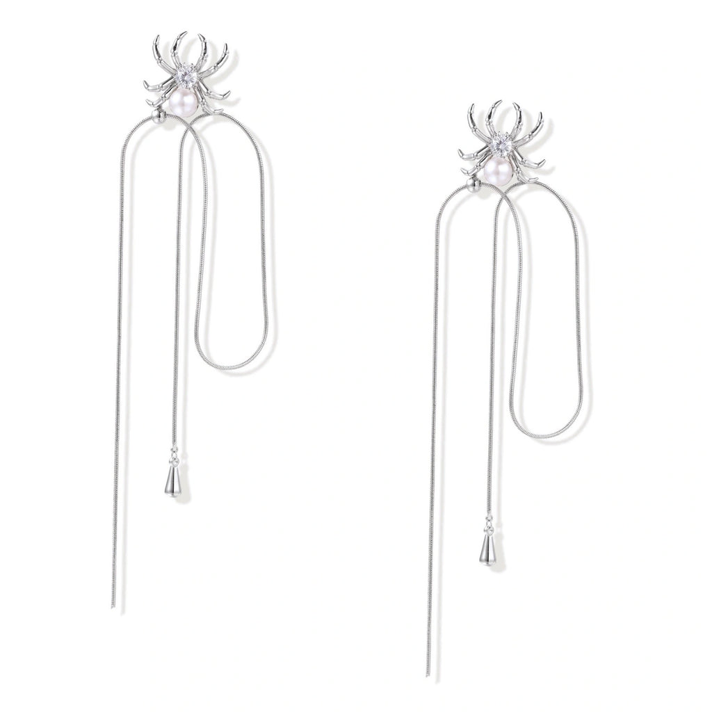 Pearl Spider Drop Earrings | Dopamine Alley