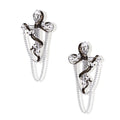Serpent Cross Chain Earrings | Dopamine Alley