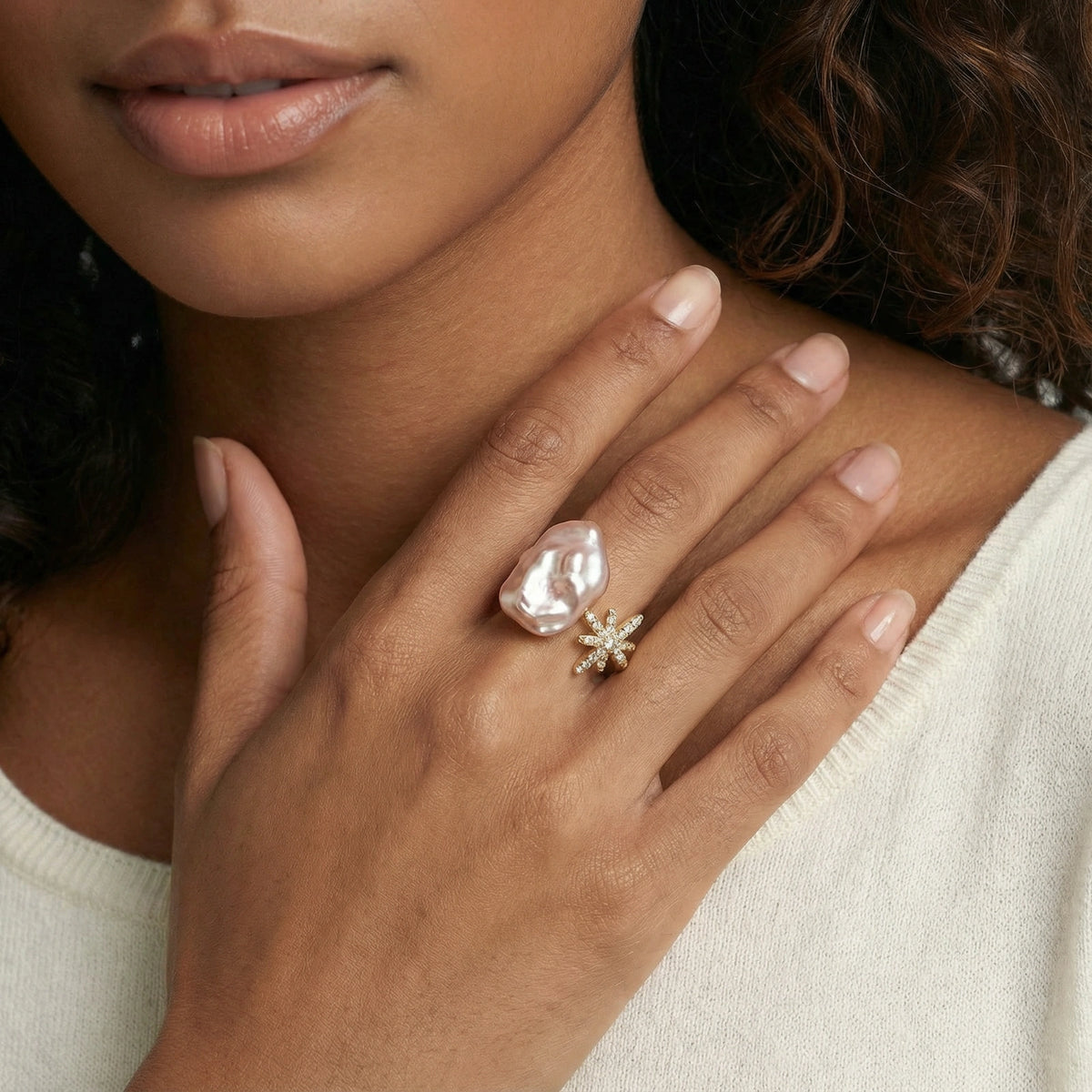 Starlit Pearl Dreams Ring | Dopamine Alley