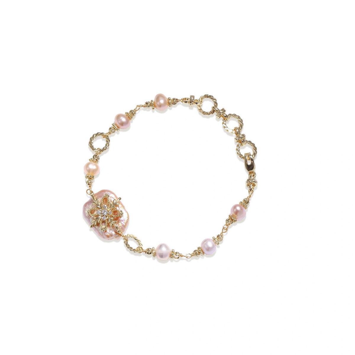 Baroque Pearl Bloom Bracelet | Dopamine Alley