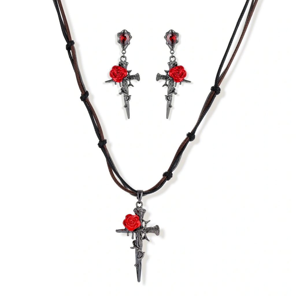Thorned Rose Cross Set | Dopamine Alley