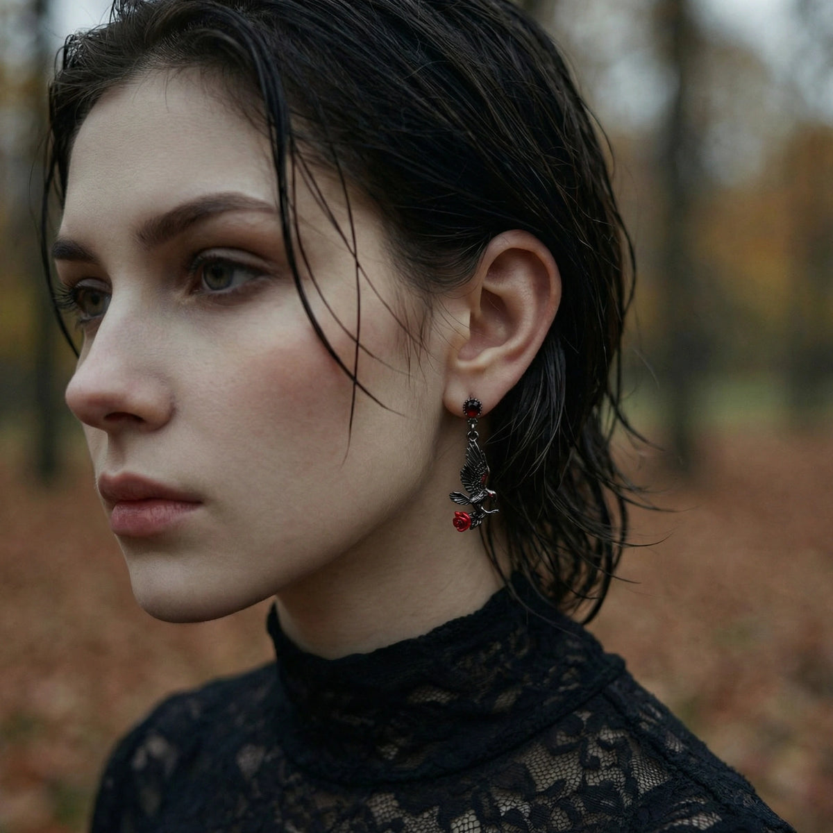 Raven Rose Earrings | Dopamine Alley