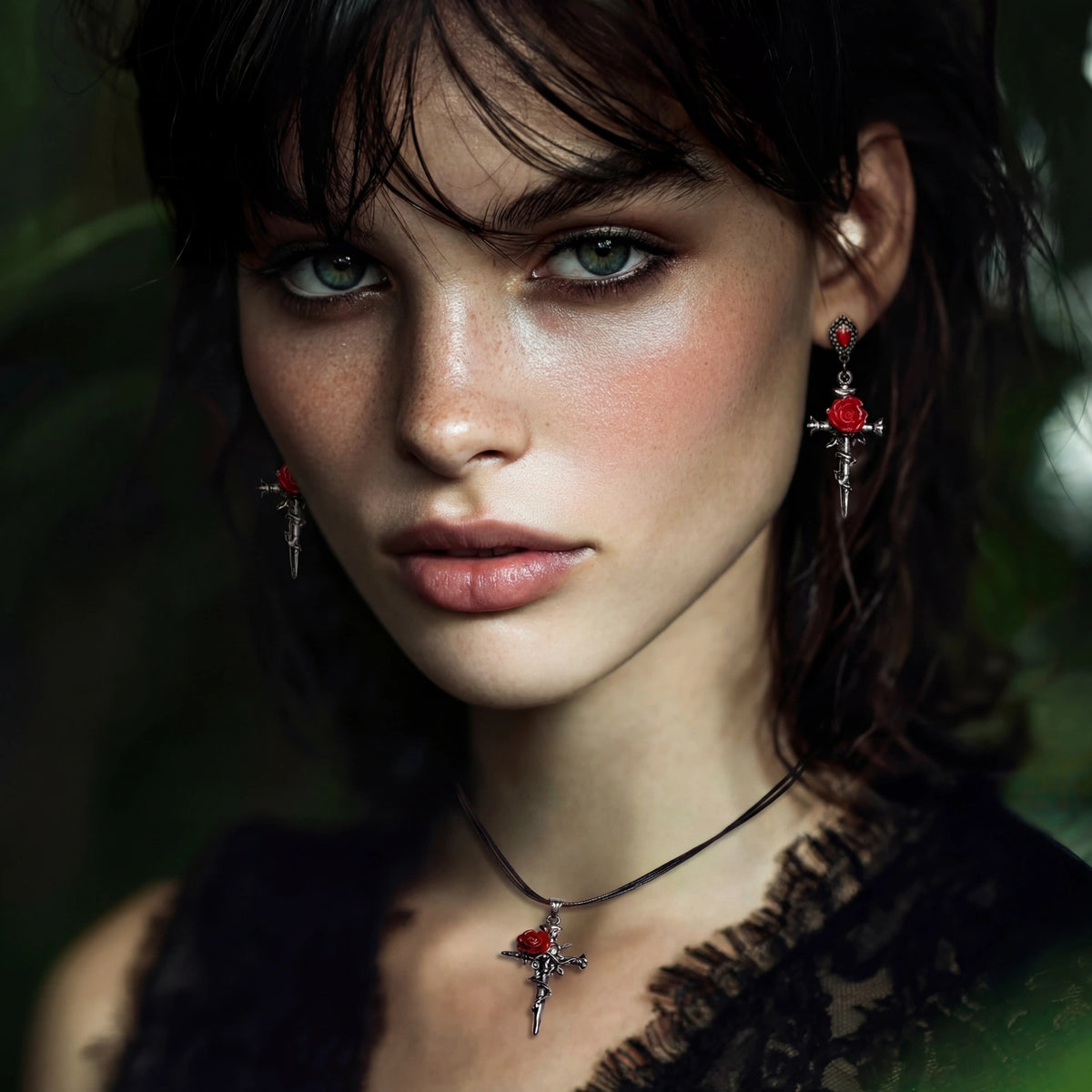 Thorned Rose Cross Set | Dopamine Alley