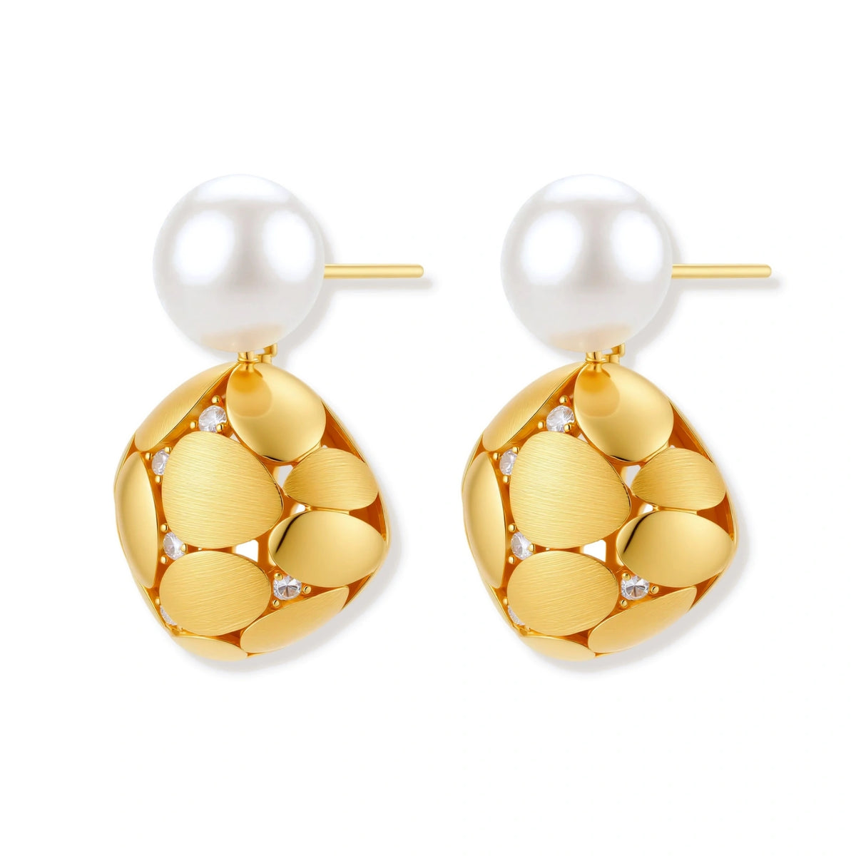 Petal Drop Pearl Earrings | Dopamine Alley