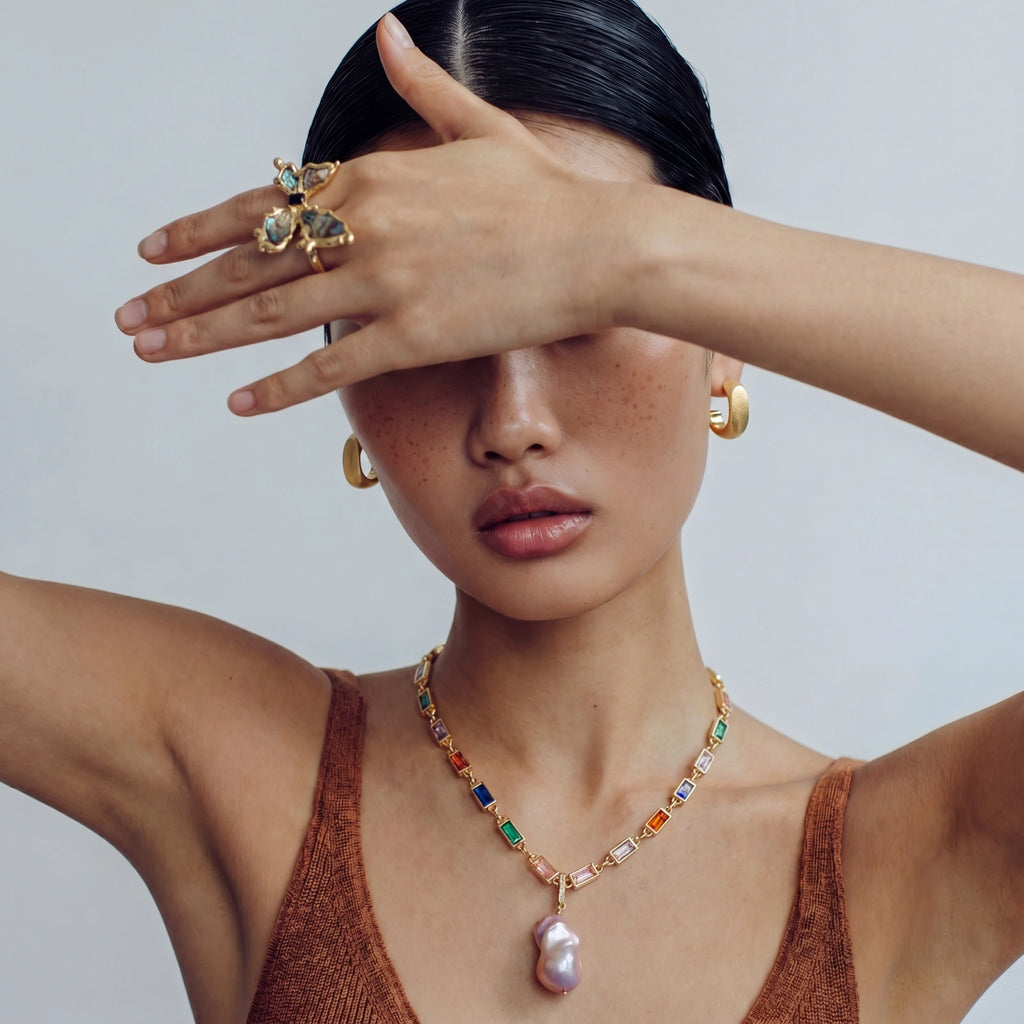 Rainbow Statement Necklace | Dopamine Alley