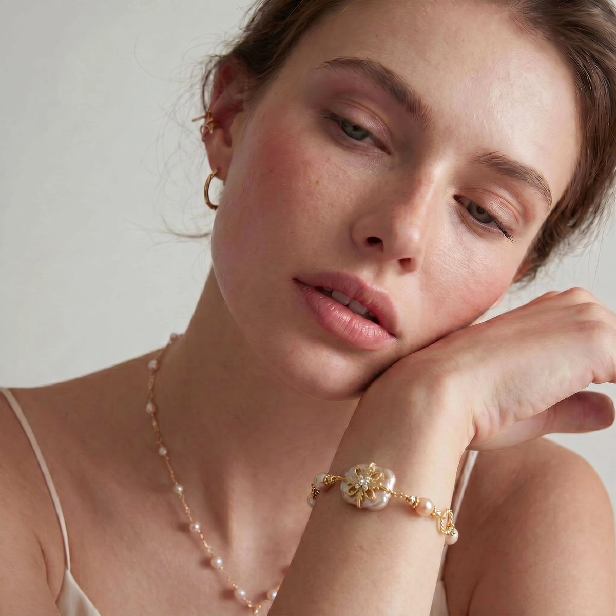 Baroque Pearl Bloom Bracelet | Dopamine Alley