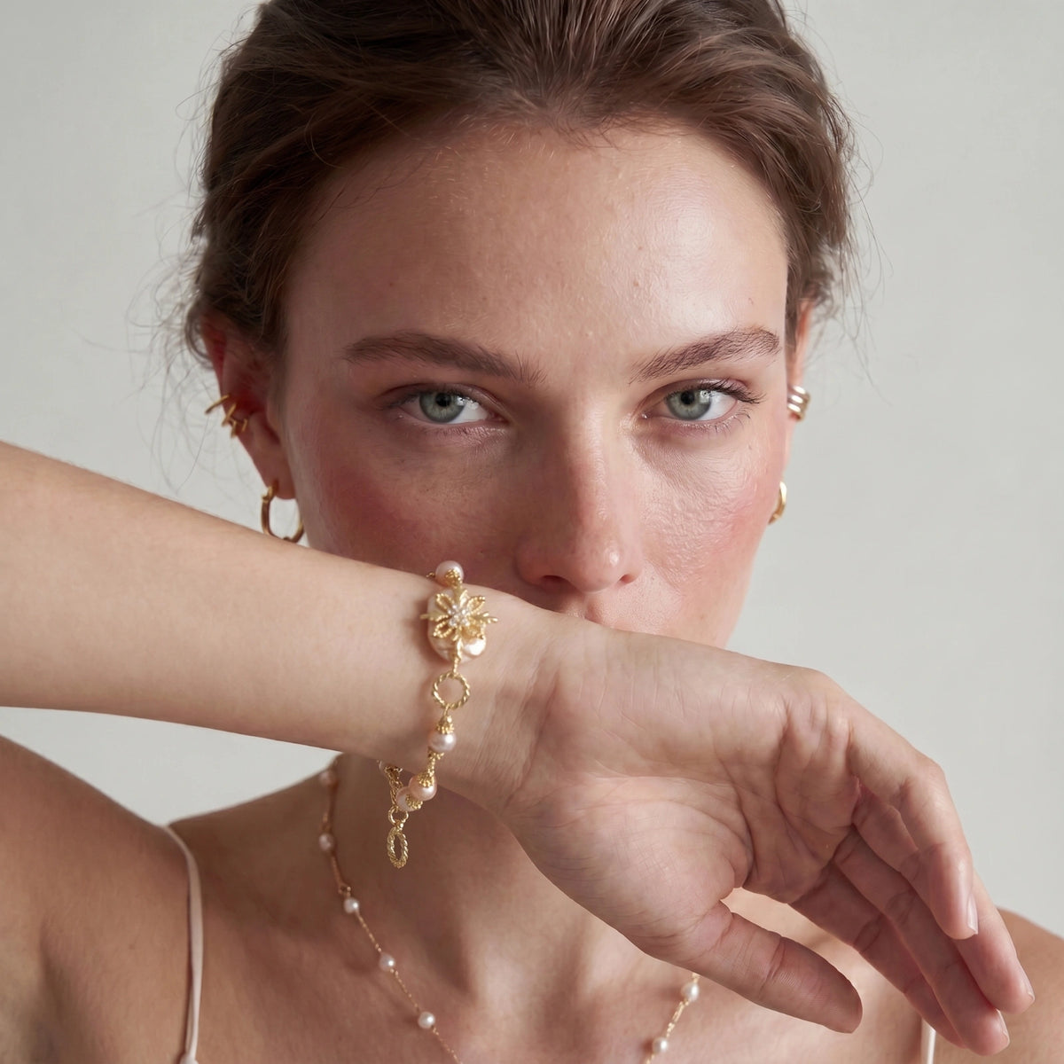 Baroque Pearl Bloom Bracelet | Dopamine Alley