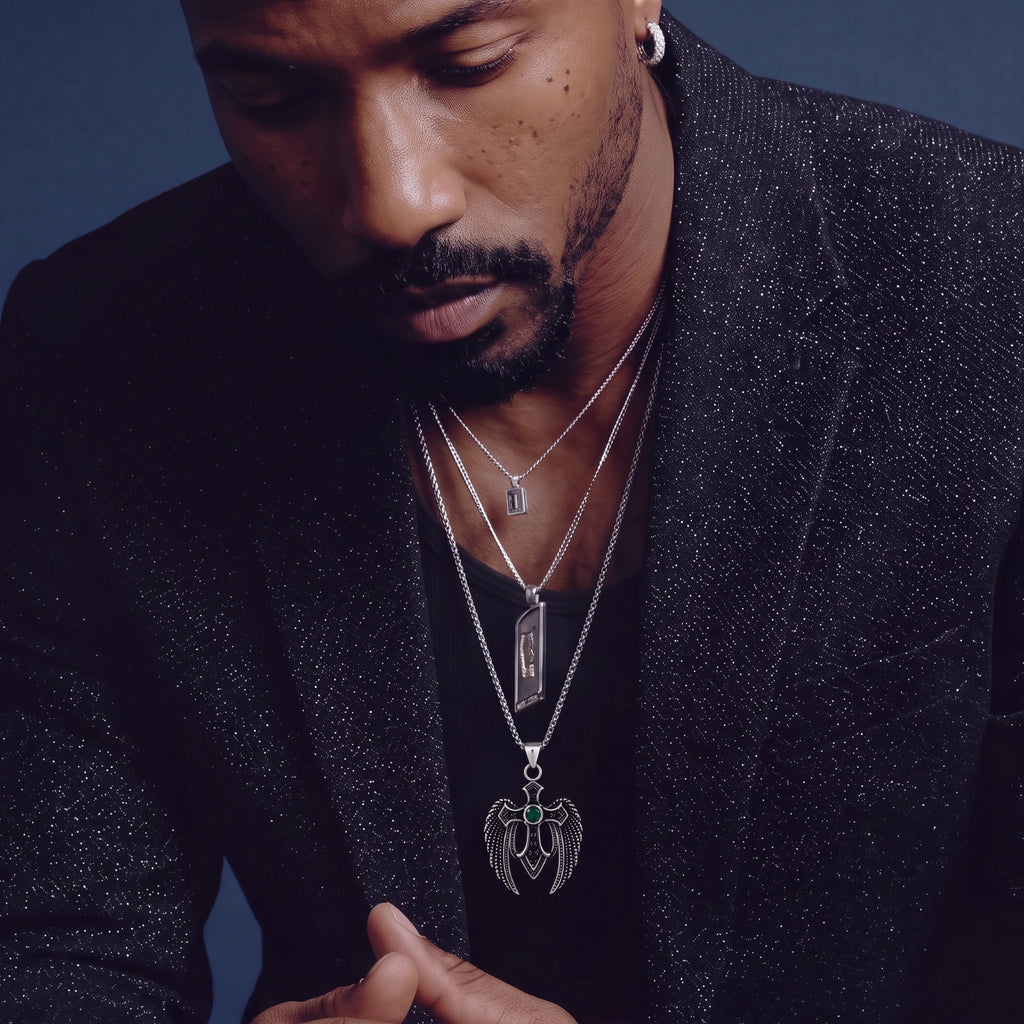 Dark Angel Wing Cross Necklace | Dopamine Alley