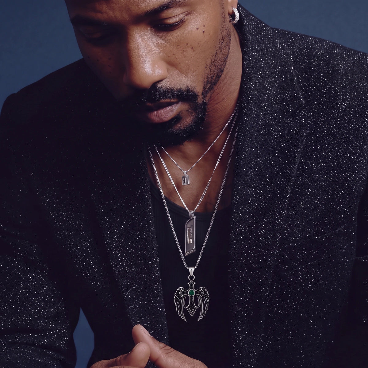 Dark Angel Wing Cross Necklace | Dopamine Alley