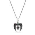 Dark Angel Wing Cross Necklace | Dopamine Alley