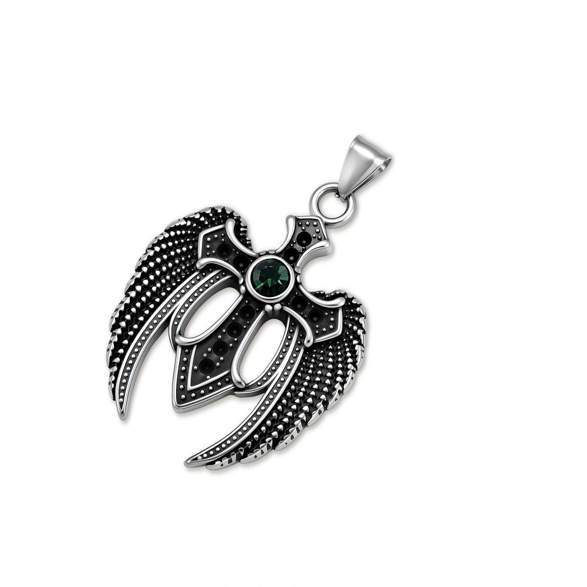 Dark Angel Wing Cross Necklace | Dopamine Alley