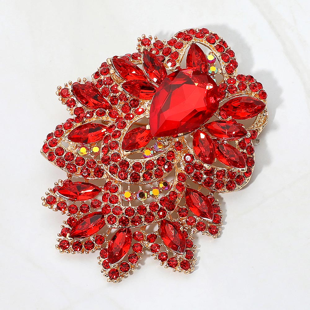 Rhinestone Flower Brooch & Pendant