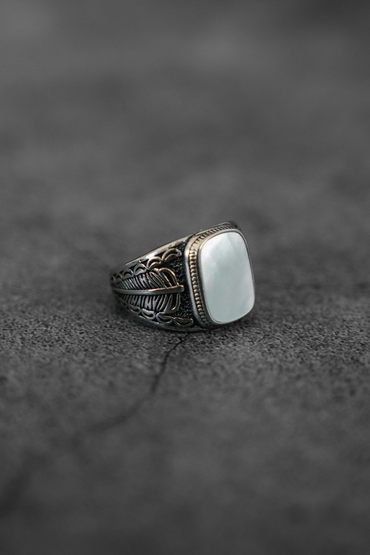 Desire Opalescent Stainless Steel Ring