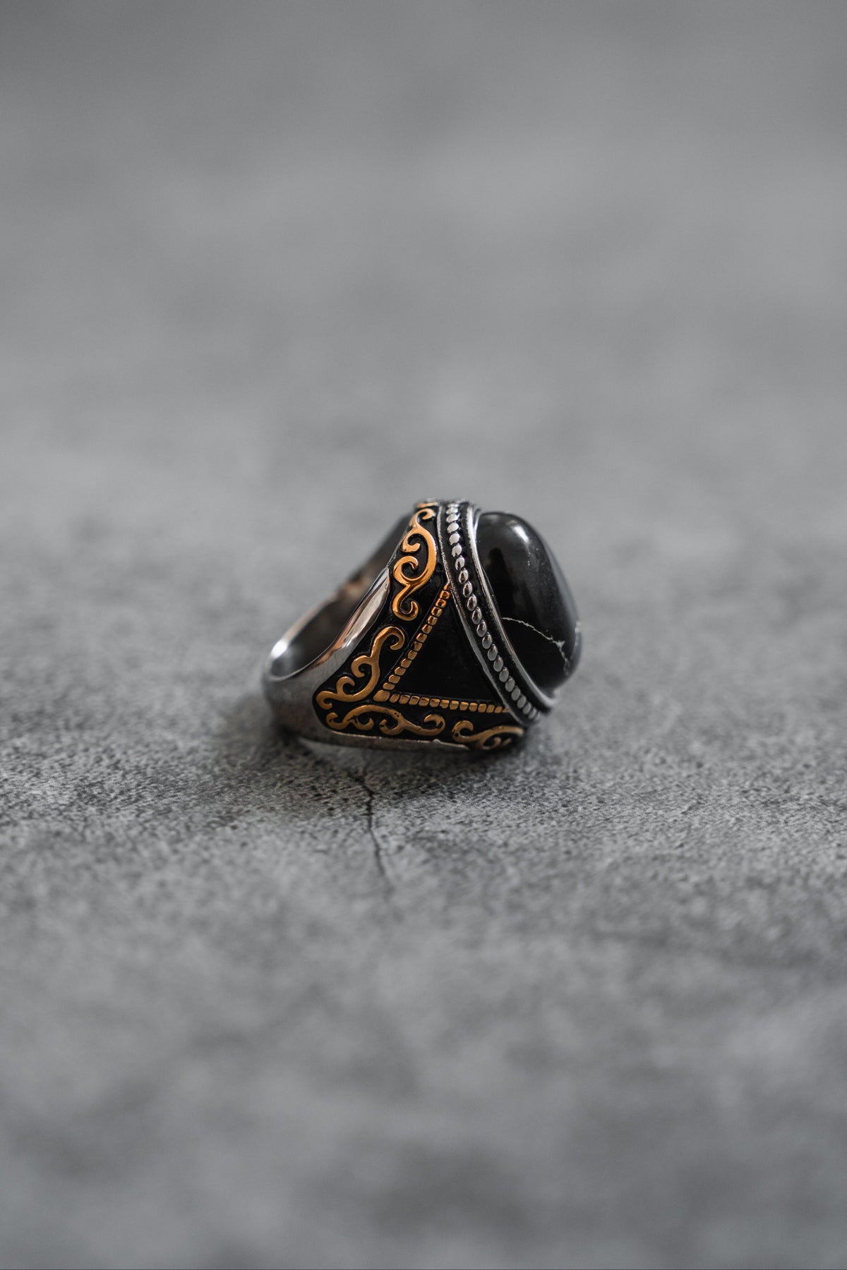 The Black Tide Stainless Steel Ring