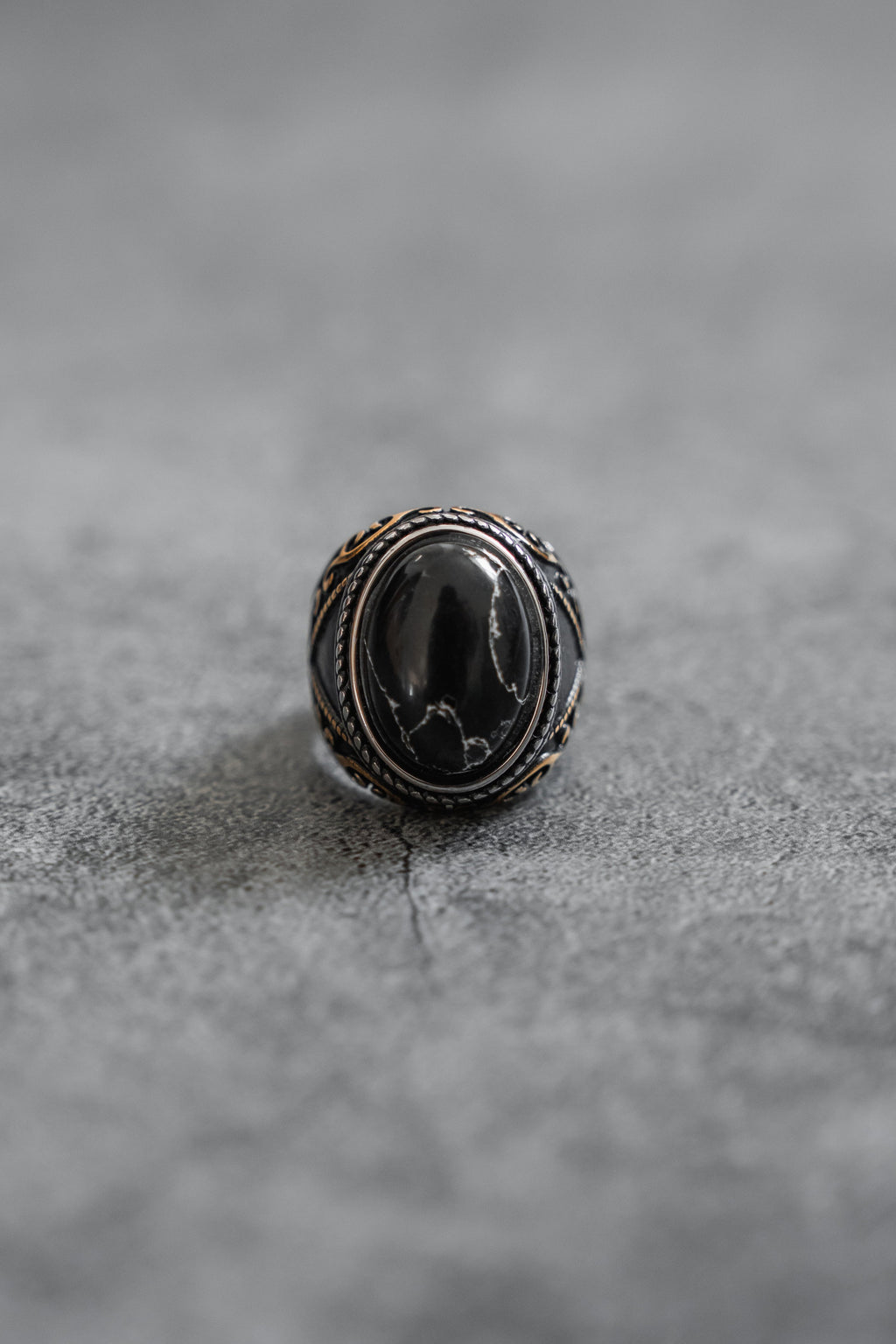 The Black Tide Stainless Steel Ring