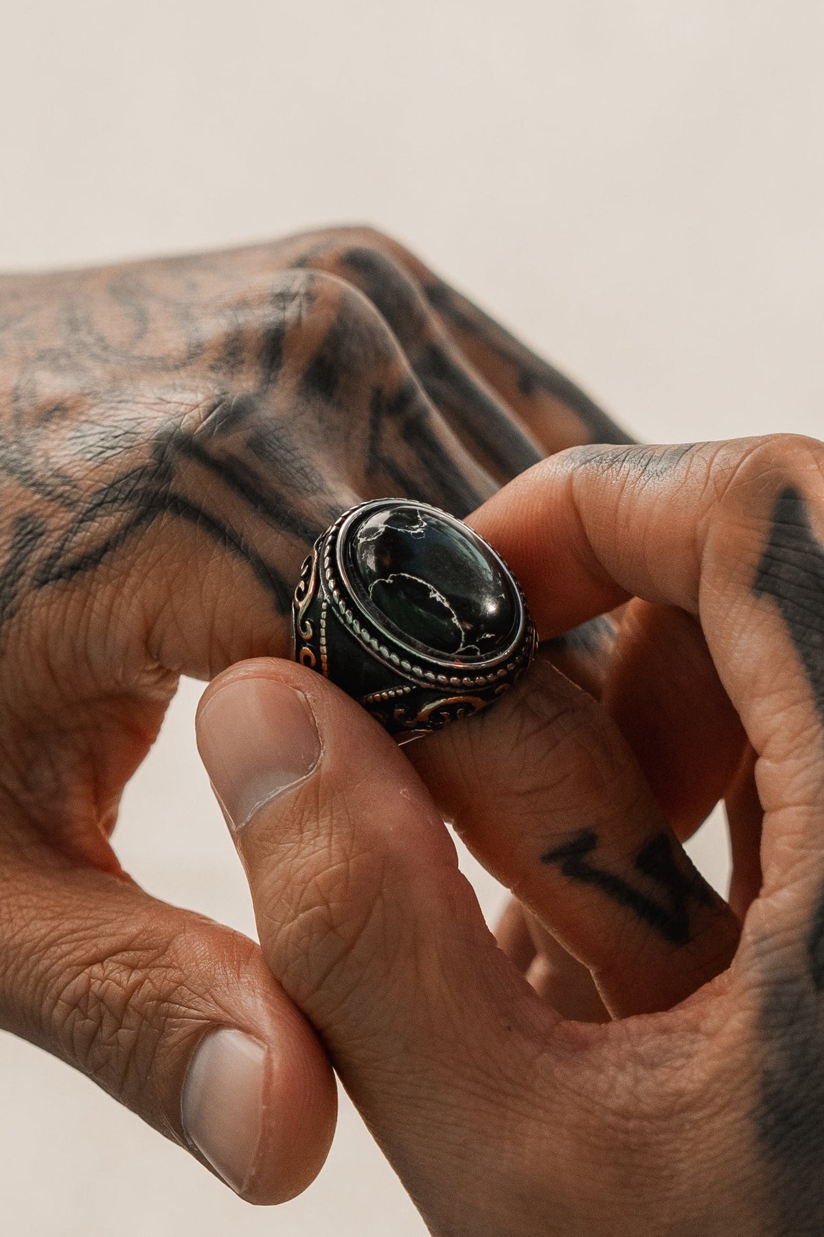 The Black Tide Stainless Steel Ring