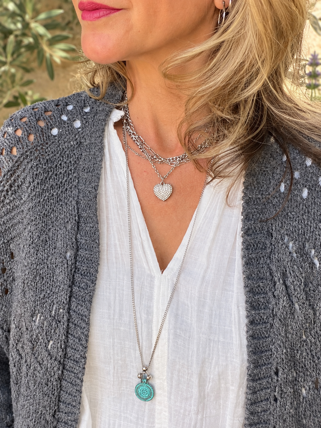 Three-Chain Layering Necklace by Bellaforma Jewelry