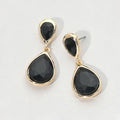 Faceted Teardrop Statement Earrings
