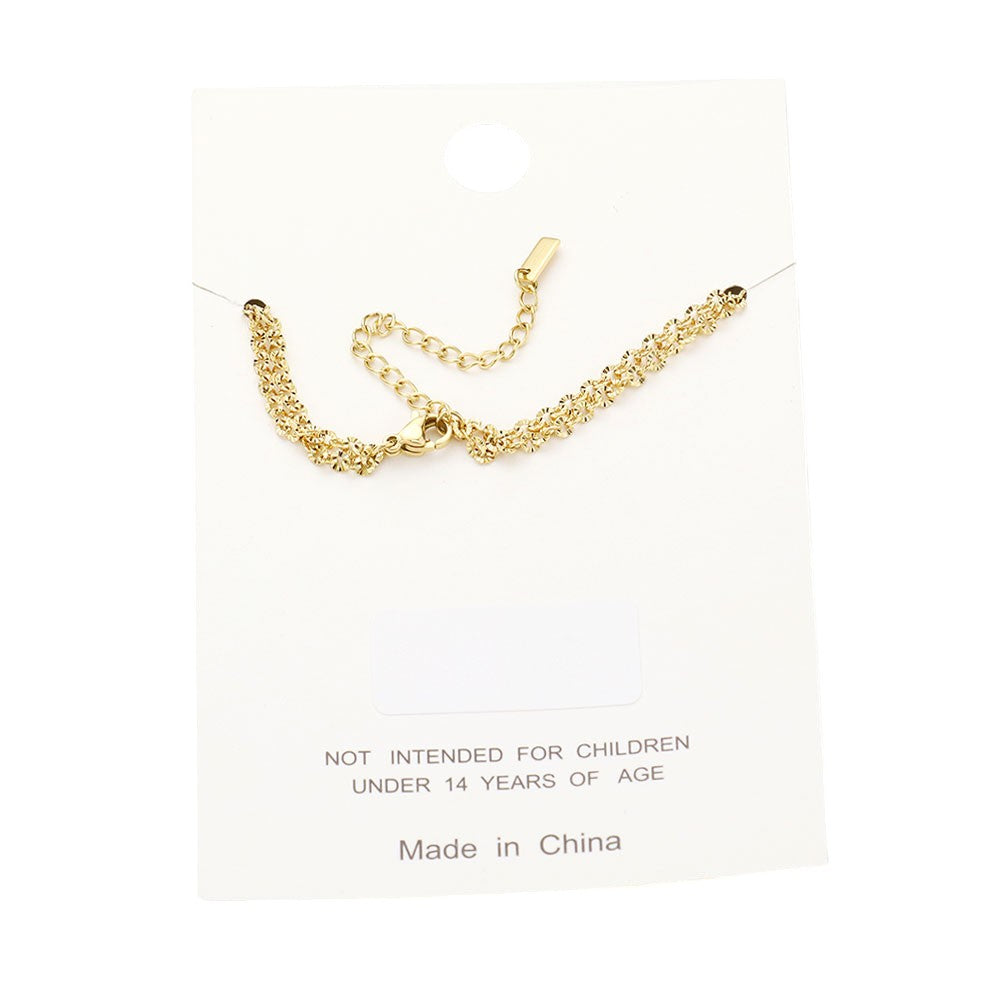 Double-Layer Stainless Steel Anklet