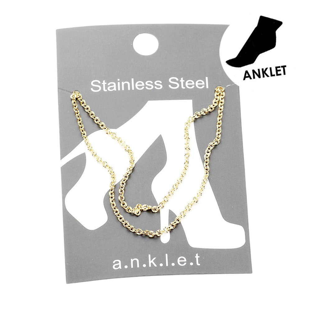 Double-Layer Stainless Steel Anklet