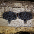 Gothic Bat Wooden Dangle Earrings