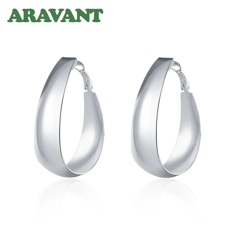 Smooth U-Shaped Hoop Earrings
