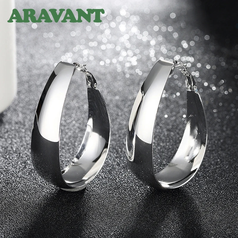 Smooth U-Shaped Hoop Earrings