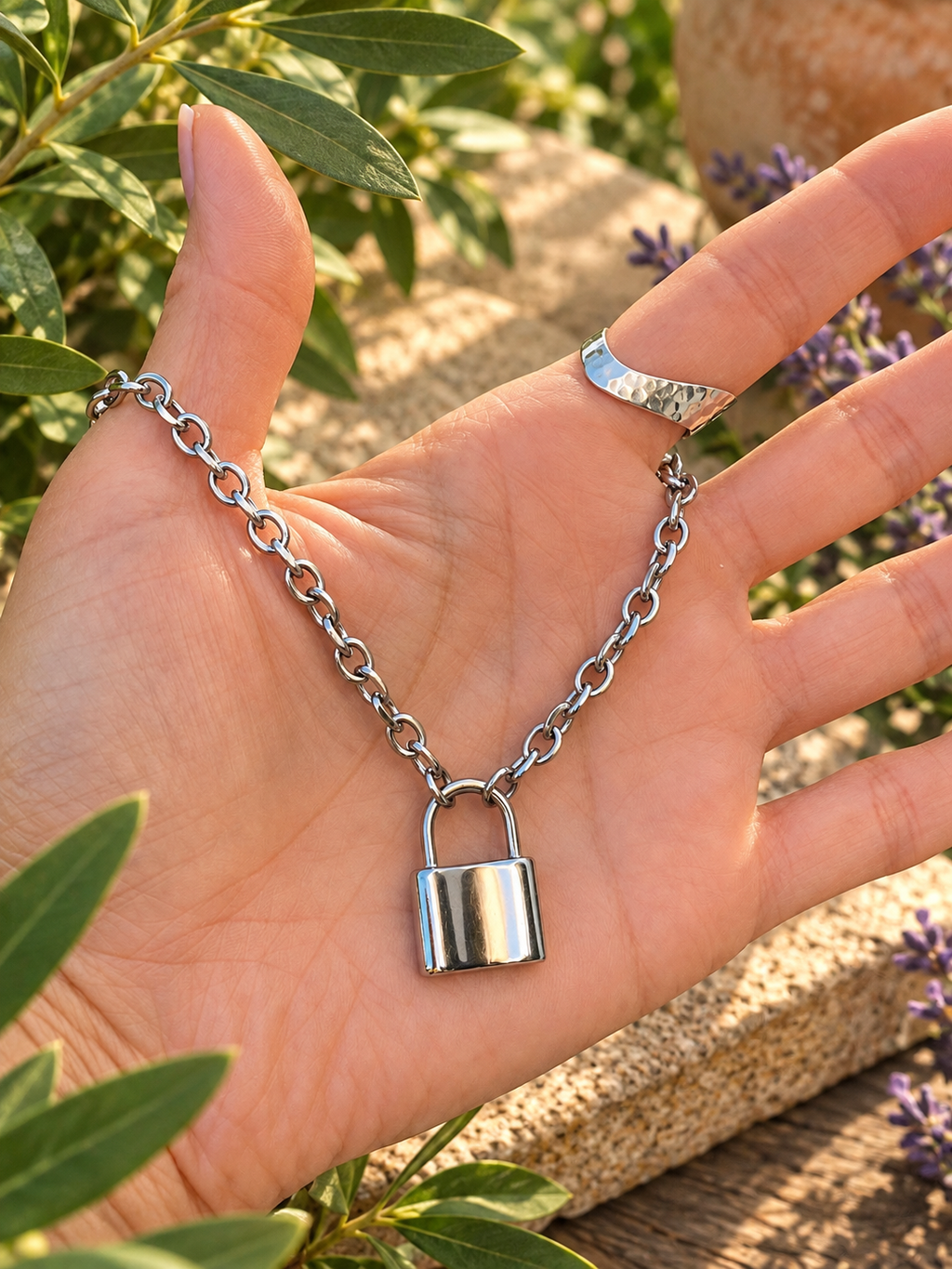 Camden Lock Pendant Necklace by Bellaforma Jewelry