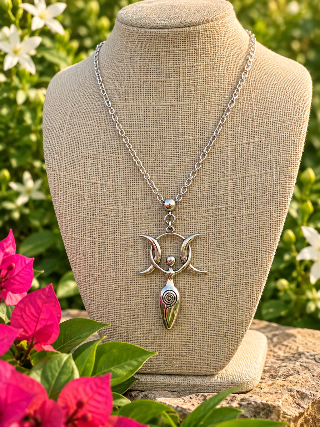 Moon Goddess Pendant Necklace by Bellaforma Jewelry