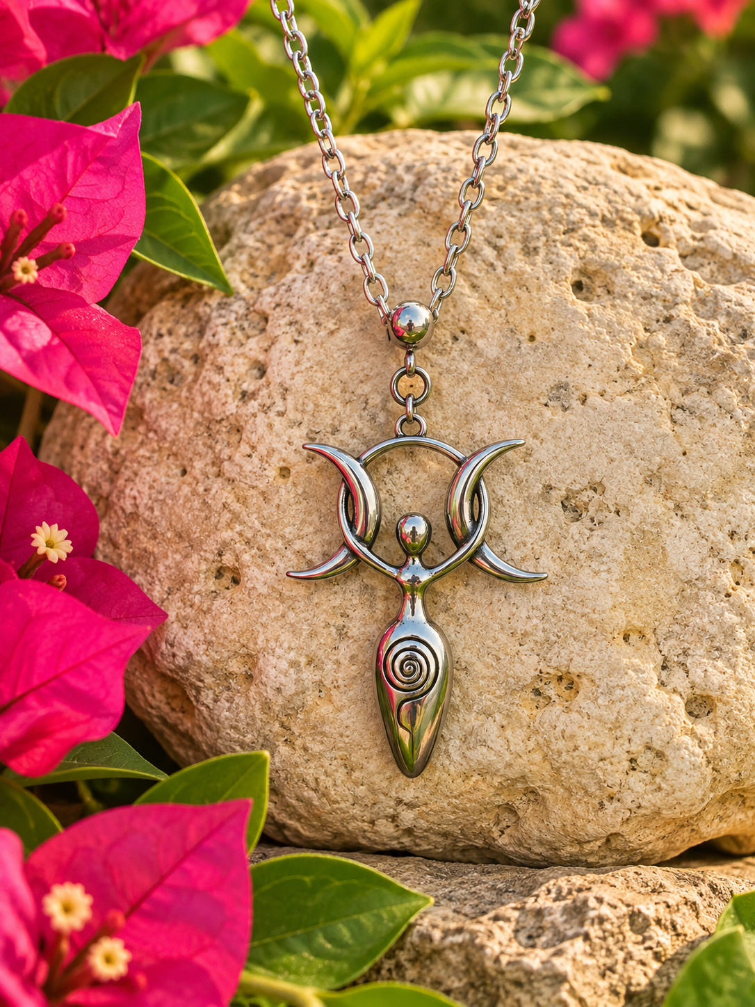 Moon Goddess Pendant Necklace by Bellaforma Jewelry