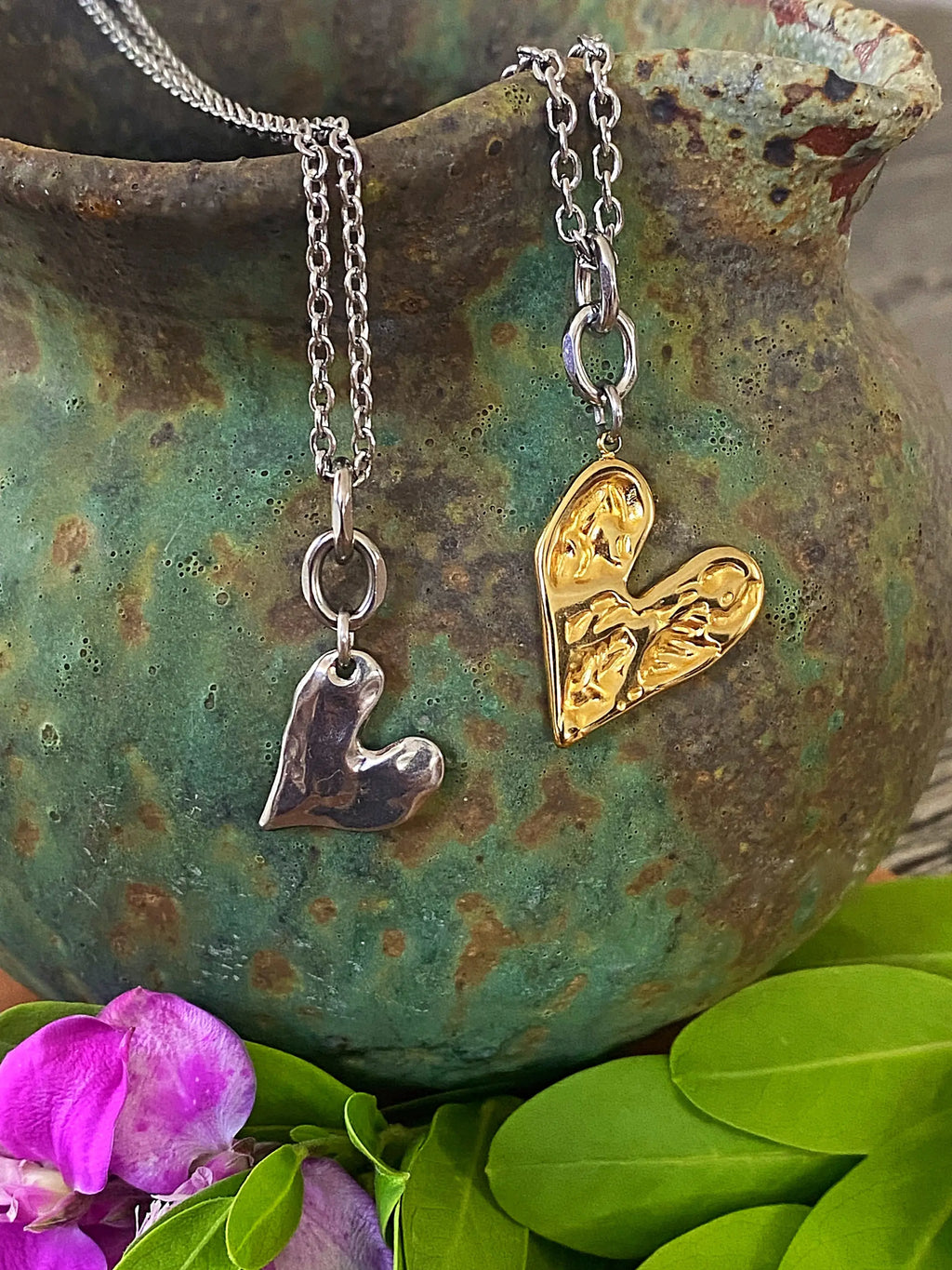 Rebel Heart Pendant Necklace by Bellaforma Jewelry