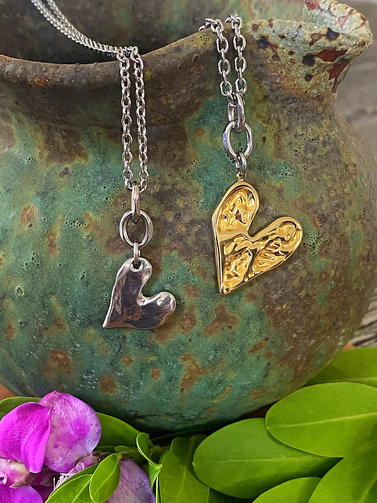 Rebel Heart Pendant Necklace by Bellaforma Jewelry
