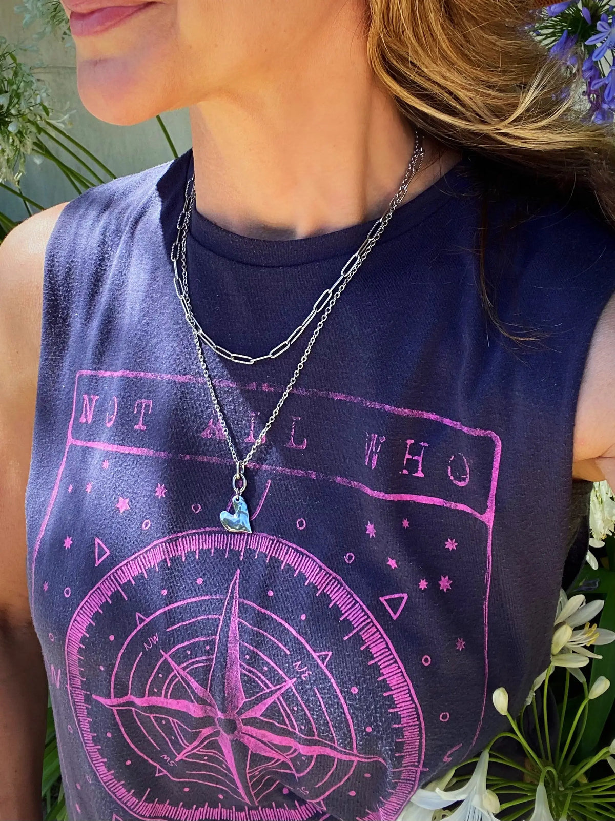 Rebel Heart Pendant Necklace by Bellaforma Jewelry