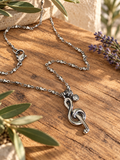 Musical Note Treble Clef Necklace by Bellaforma Jewelry