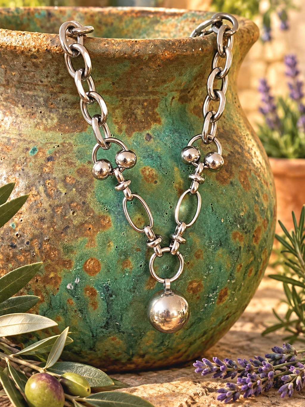 Lobero Ball Charm Choker by Bellaforma Jewelry