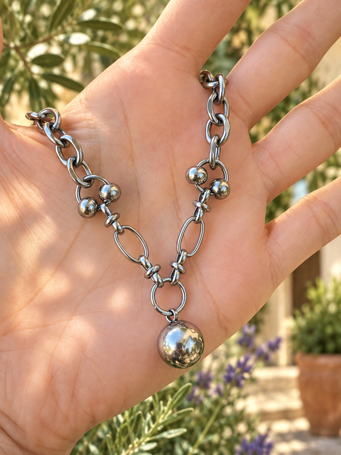 Lobero Ball Charm Choker by Bellaforma Jewelry