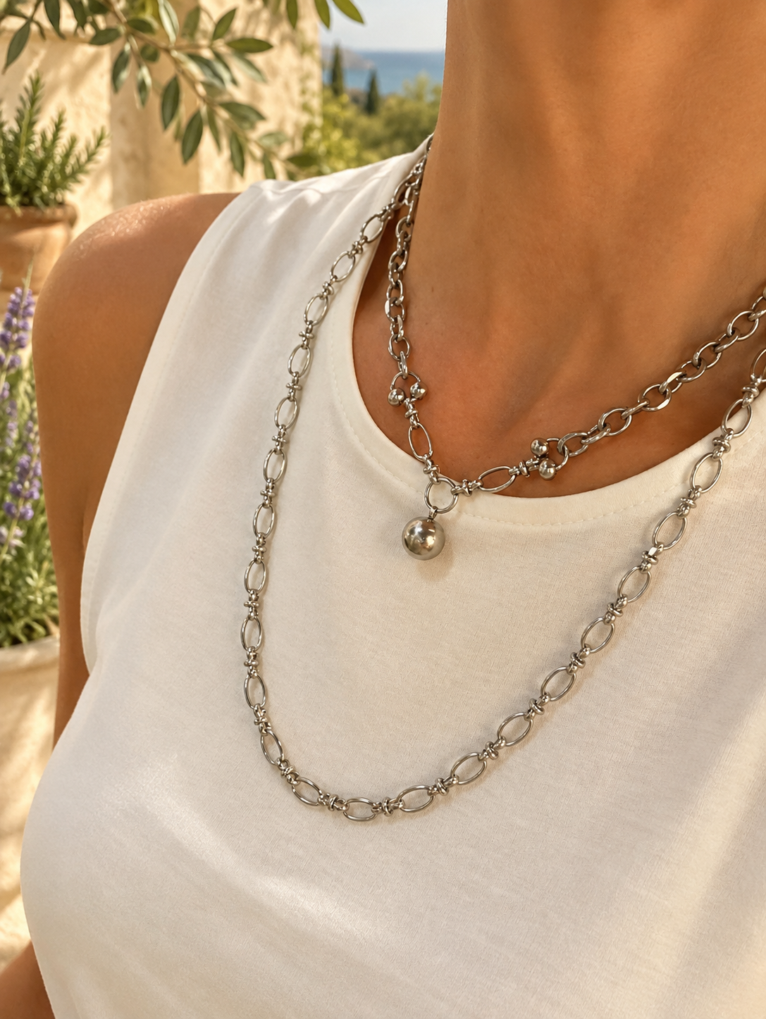 Lobero Ball Charm Choker by Bellaforma Jewelry