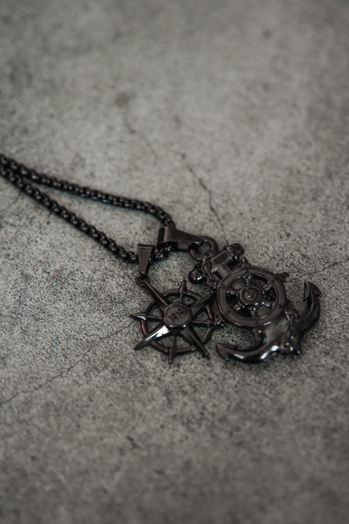 Blackout Anchors Aweigh Stainless Steel Necklace