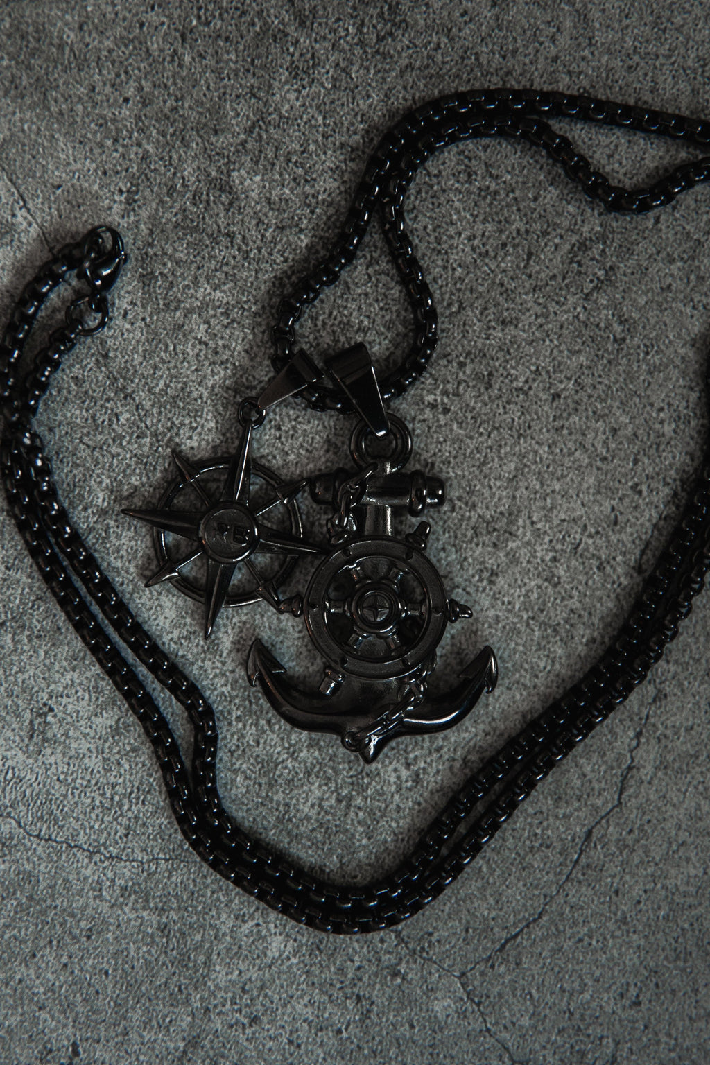 Blackout Anchors Aweigh Stainless Steel Necklace