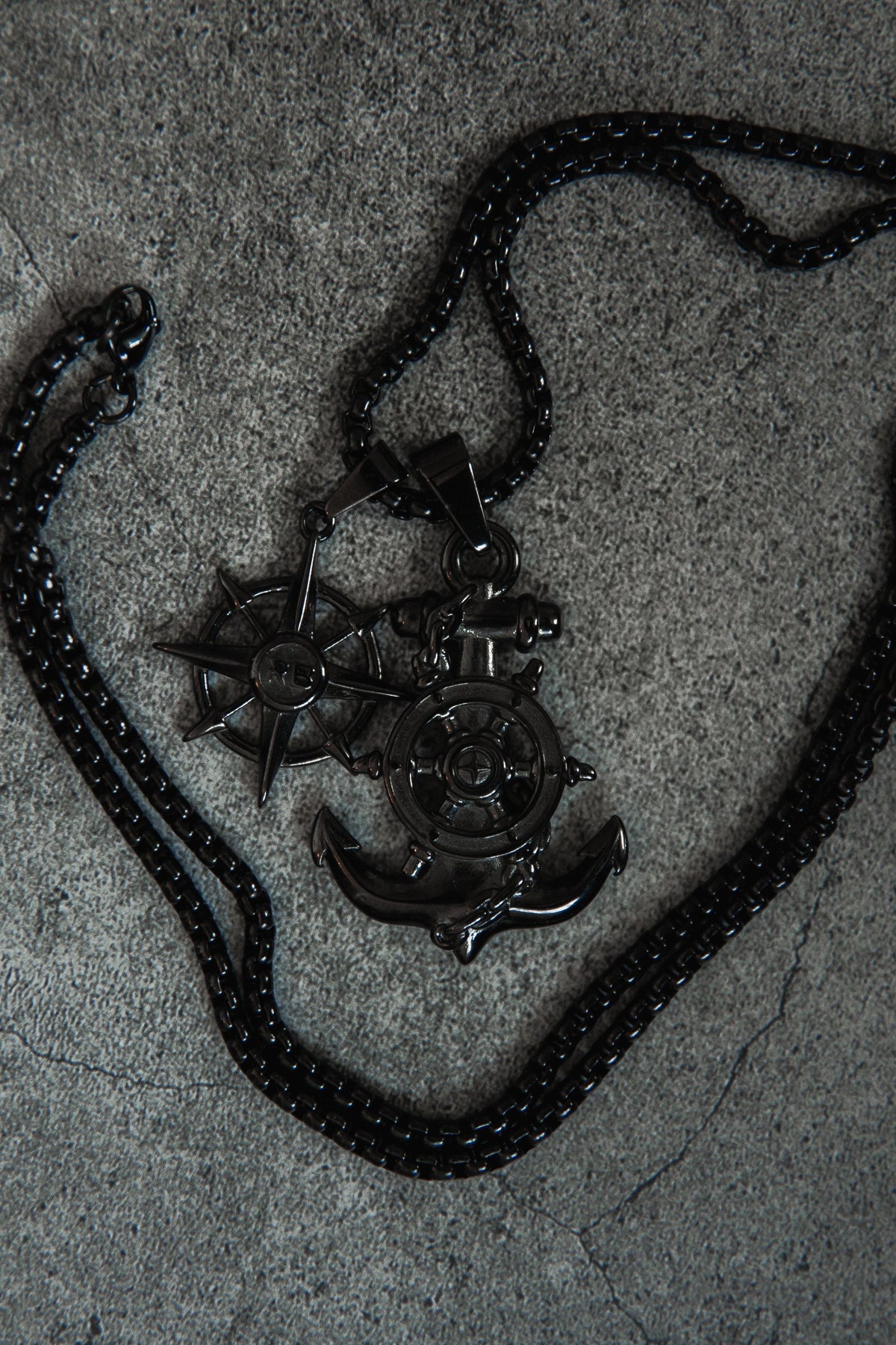 Blackout Anchors Aweigh Stainless Steel Necklace
