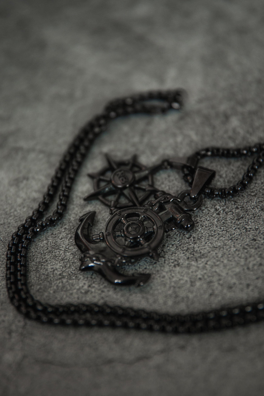 Blackout Anchors Aweigh Stainless Steel Necklace
