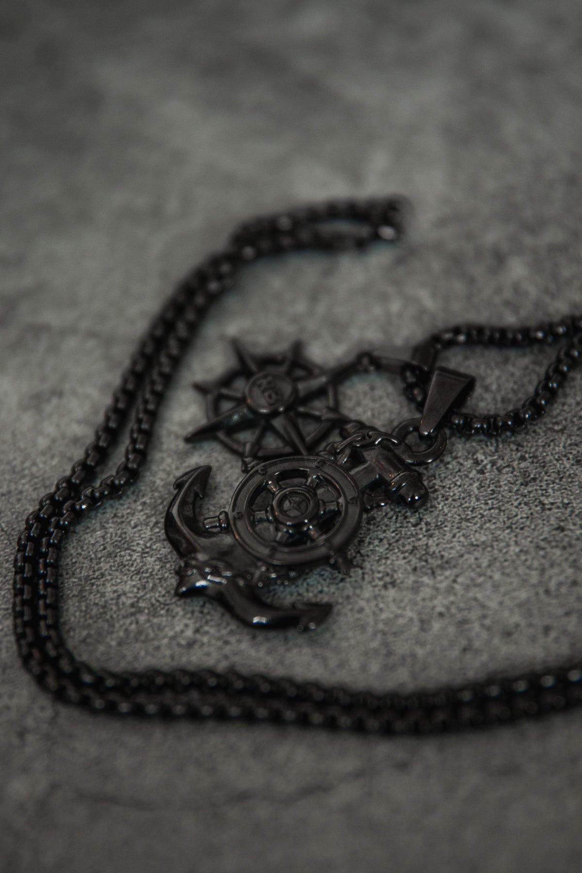 Blackout Anchors Aweigh Stainless Steel Necklace