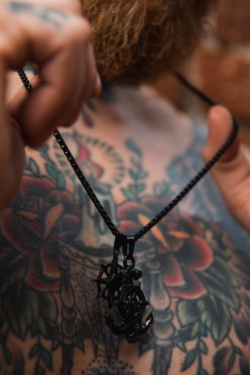 Blackout Anchors Aweigh Stainless Steel Necklace