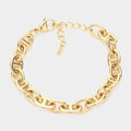 Gold-Plated Stainless Steel Chain Bracelet