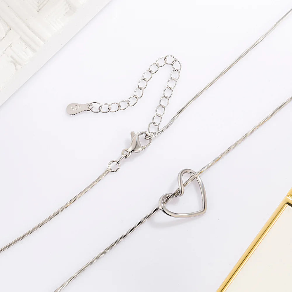 Open Heart Chain Necklace
