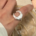Matte Moon Open Ring