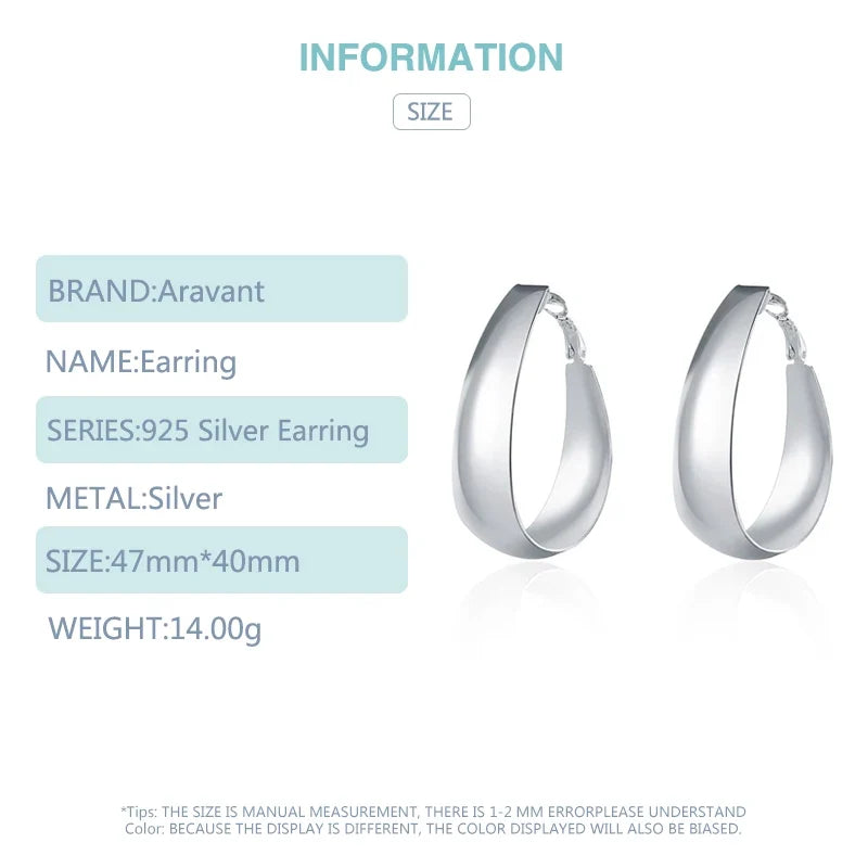 Smooth U-Shaped Hoop Earrings